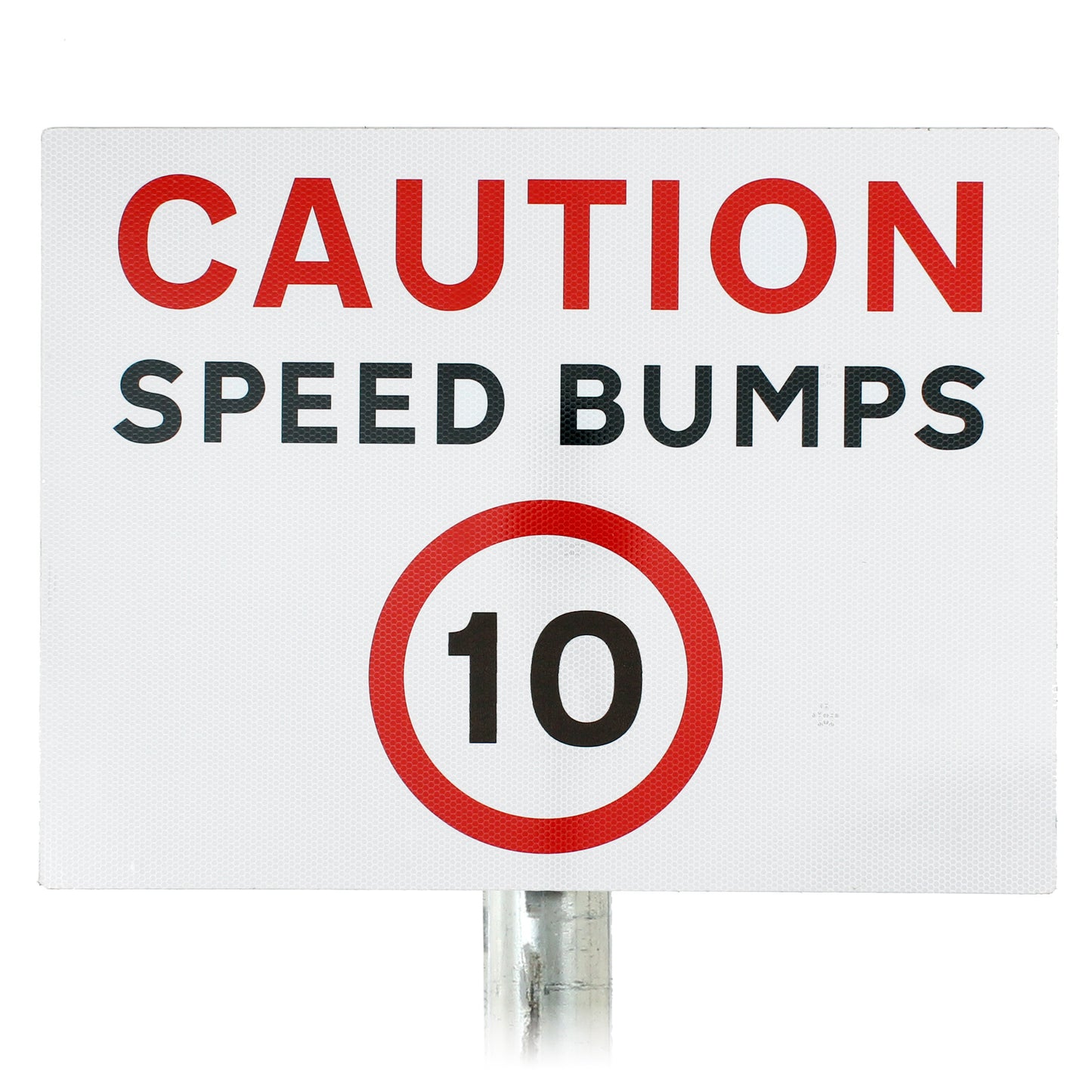 Caution Speed Bumps Sign - 5mph / 10mph - Post / Pole Mount