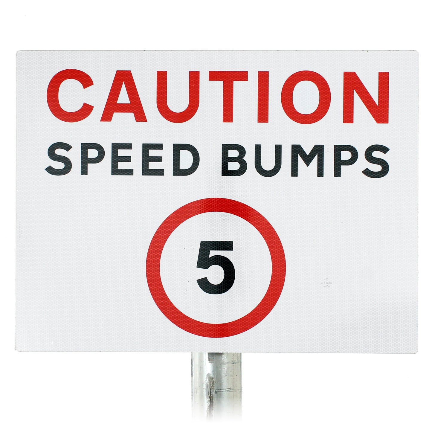 Caution Speed Bumps Sign - 5mph / 10mph - Post / Pole Mount