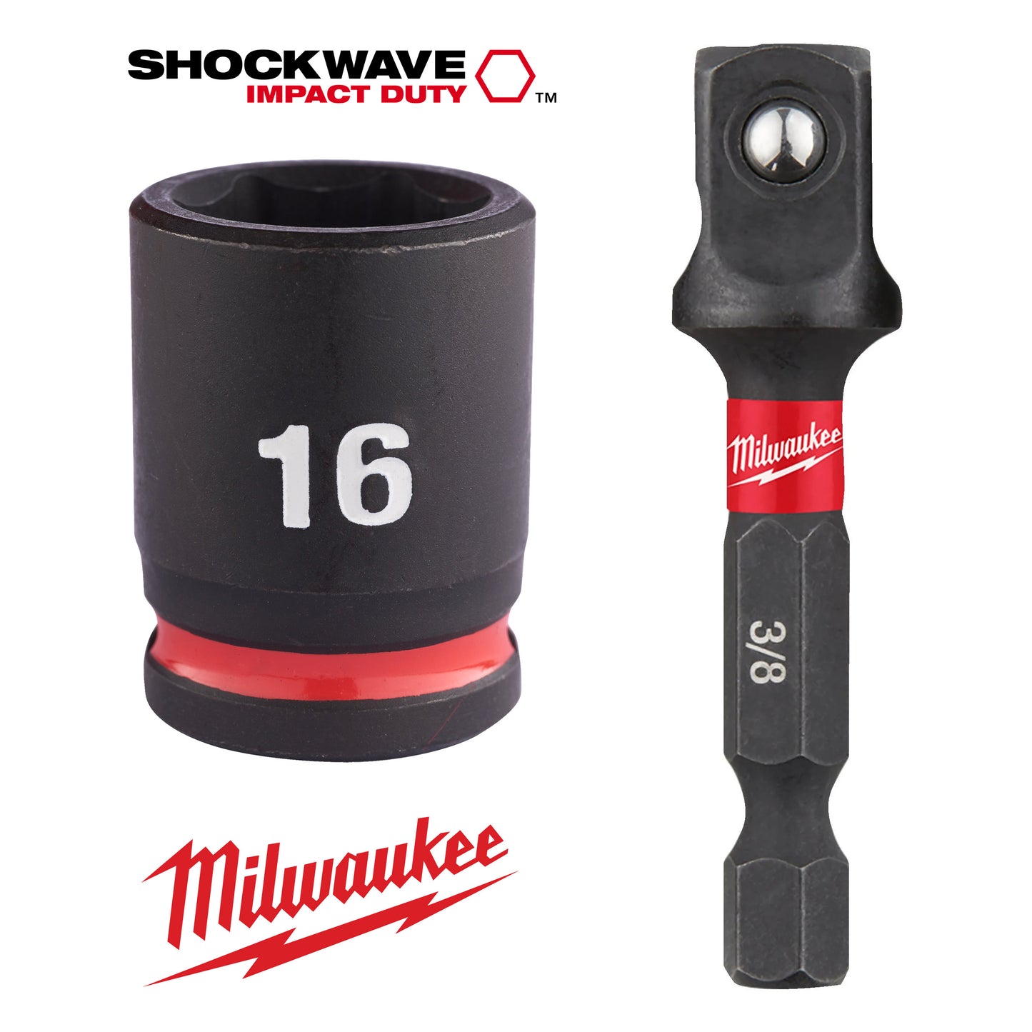16mm Nut Driver / Setter kit - Milwaukee SHOCKWAVE™ IMPACT DUTY rated