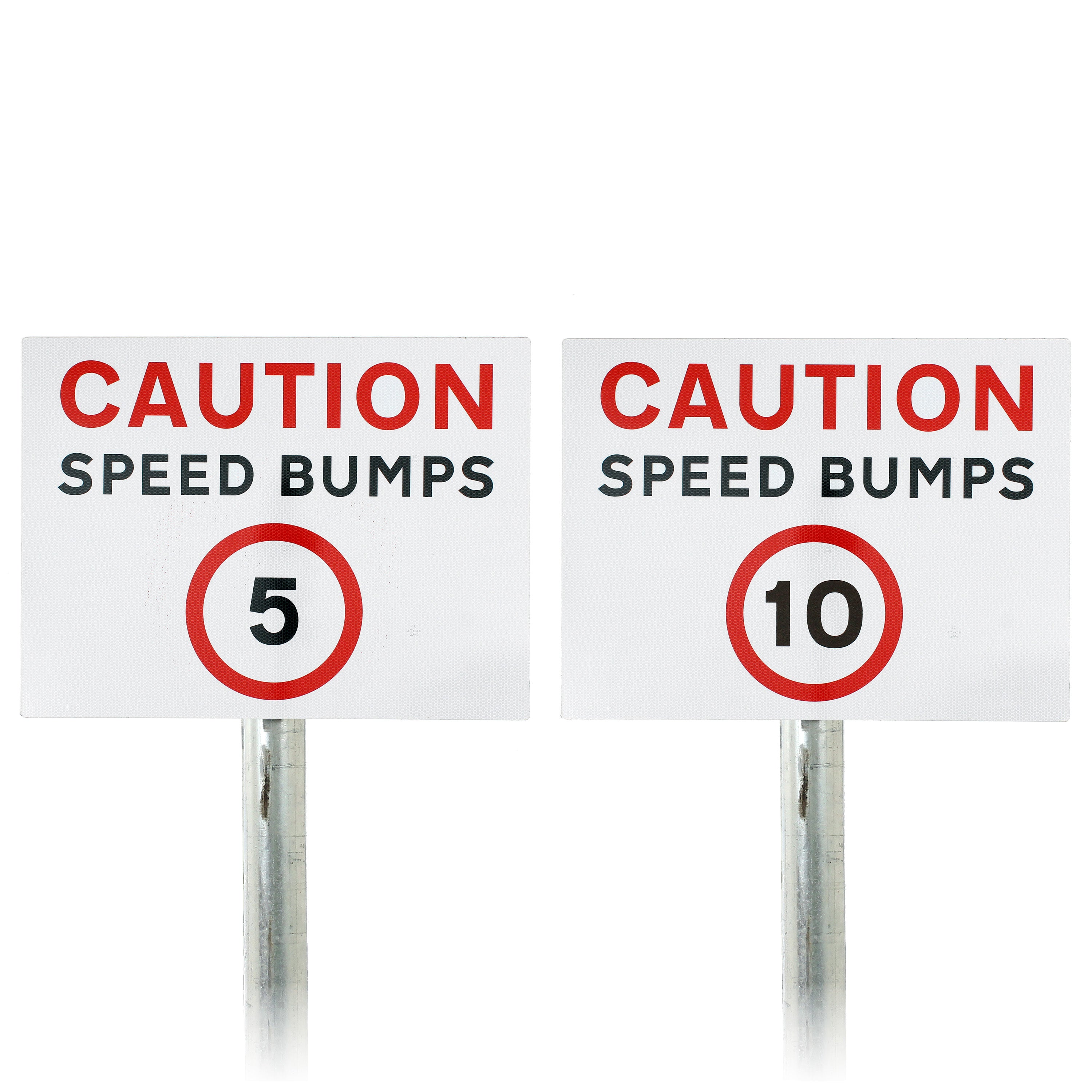 Caution Speed Bumps Sign - 5mph / 10mph - Post / Pole Mount – Speed ...