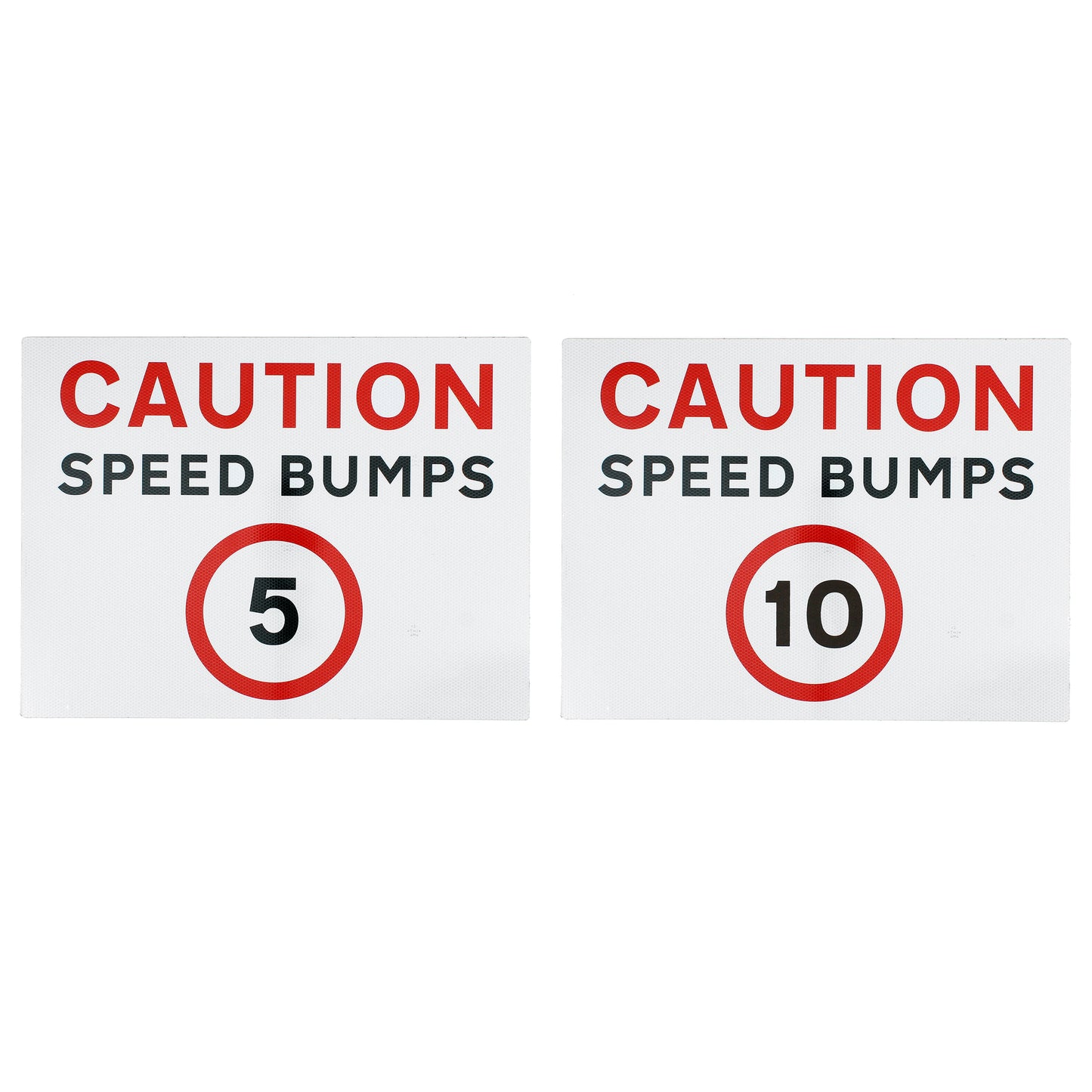 Caution Speed Bumps Sign - 5mph / 10mph - Wall Mount