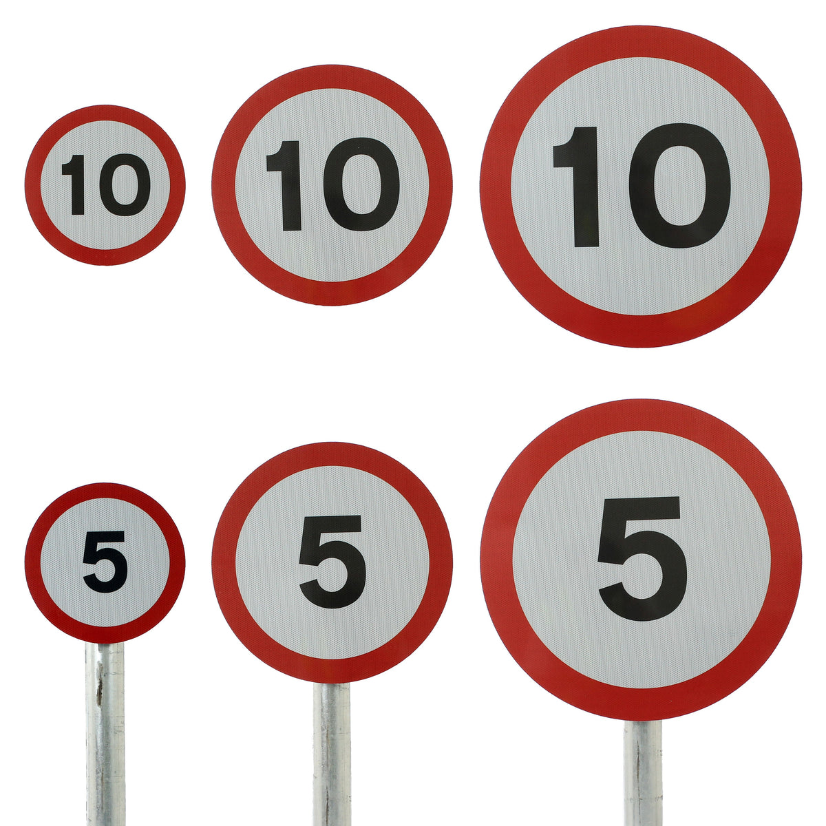 Counting Speed Sign Speed Limit Signs - 5mph / 10mph - Post Mount – Speed Bumps Direct